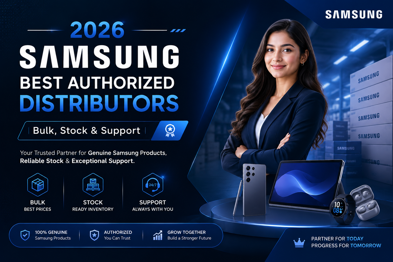 2026 Samsung Best Authorized Distributors – Bulk, Stock & Support