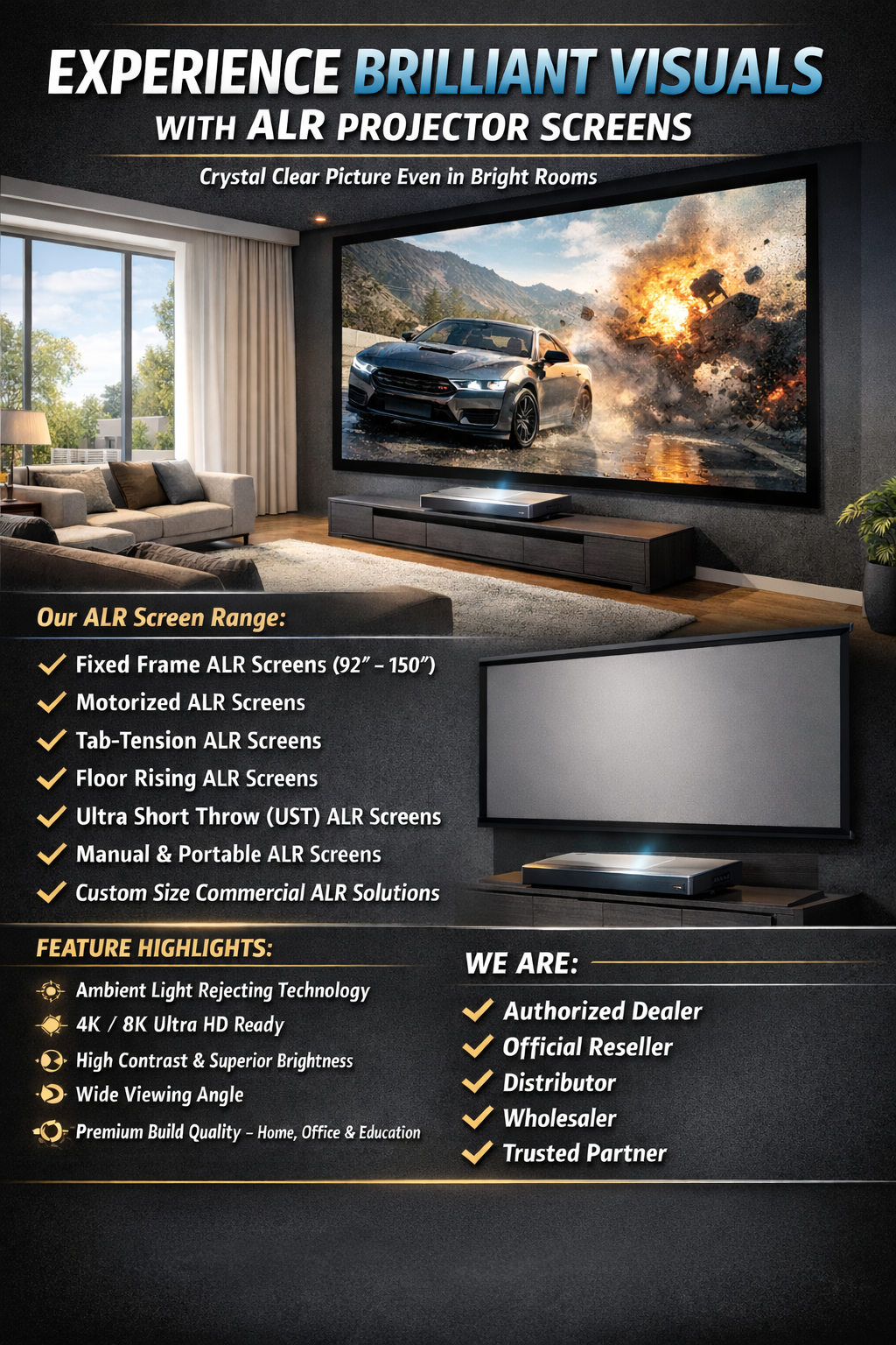 CLR ALR Projector Screen India