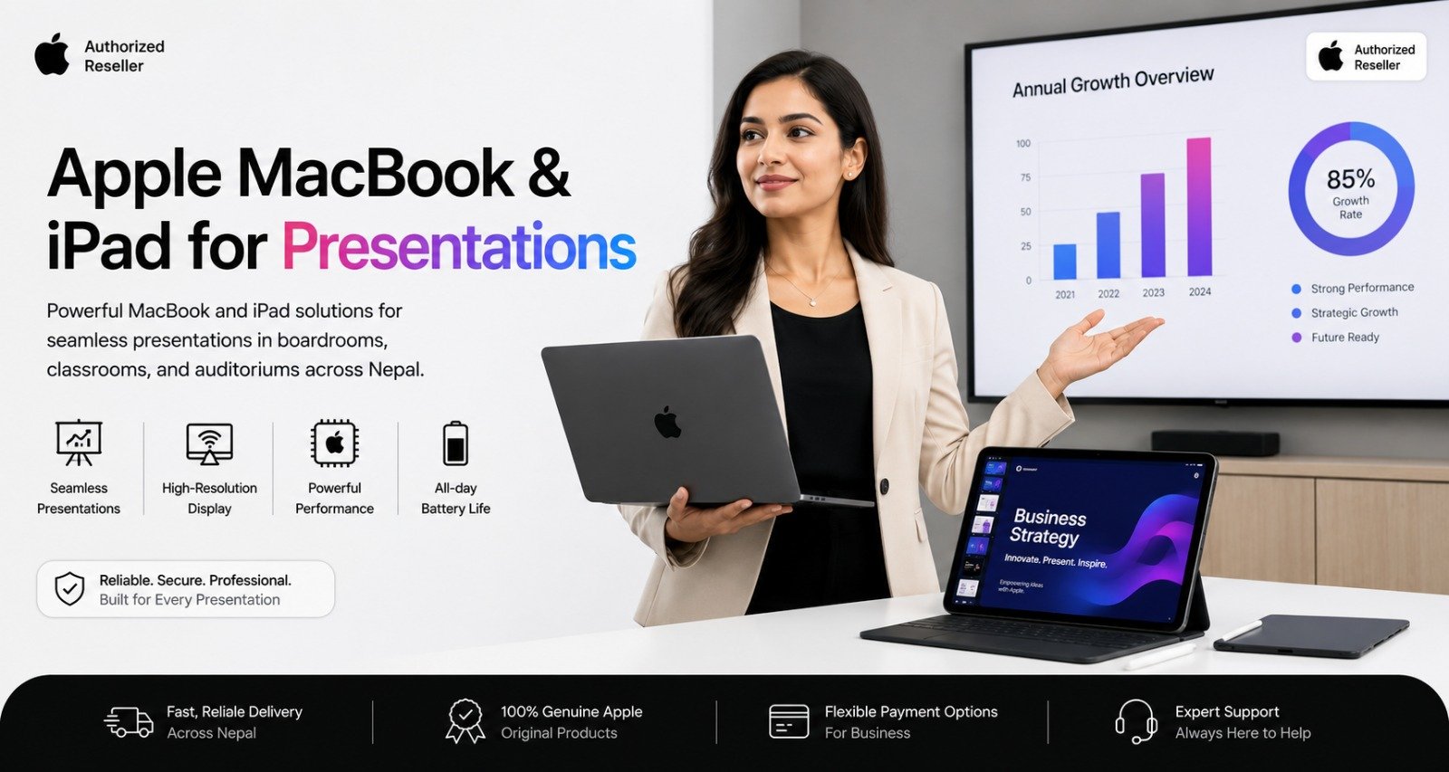 Apple MacBook & iPad for Presentations - Sunlite Systems Pvt Ltd, Apple Authorized Dealer Nepal