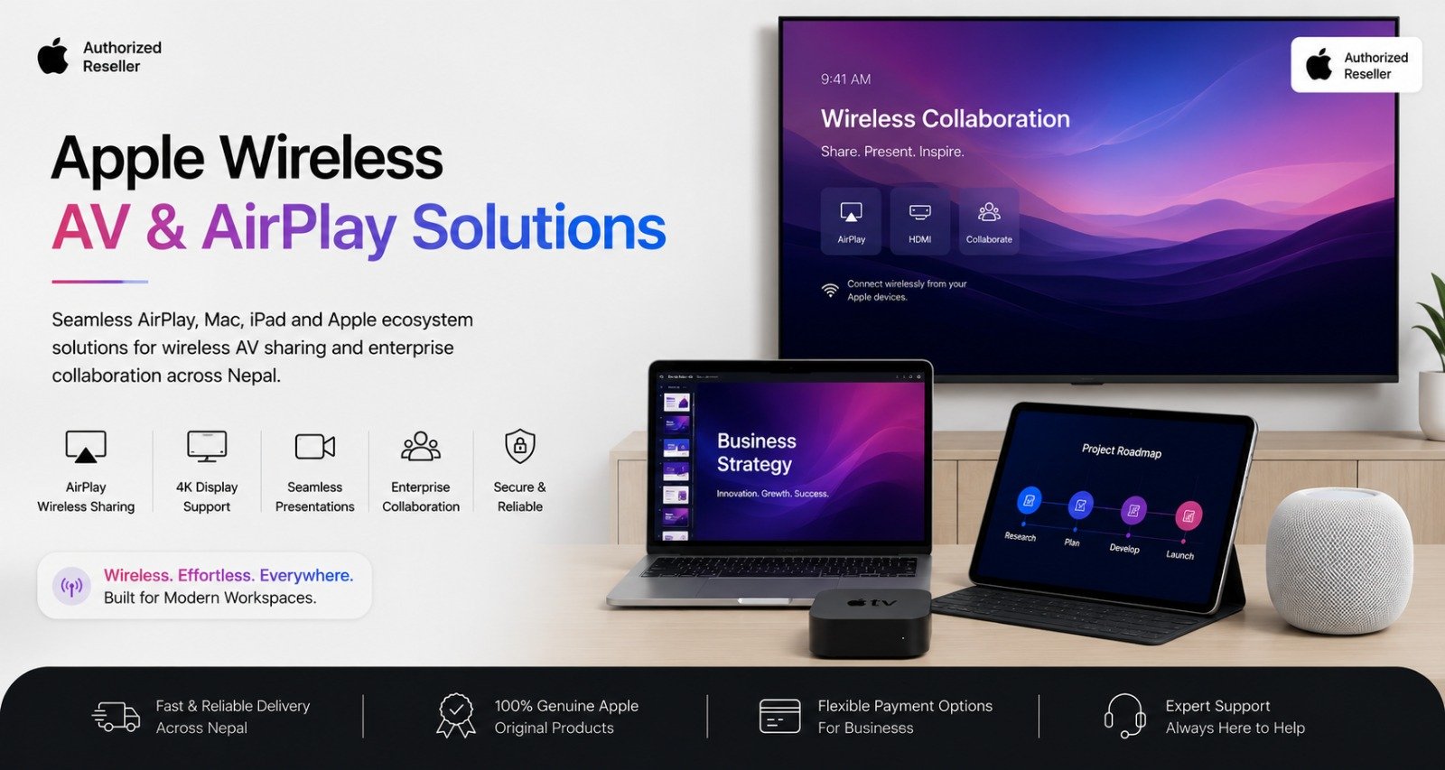 Apple Wireless AV & AirPlay Solutions - Sunlite Systems Pvt Ltd, Apple Authorized Dealer Nepal
