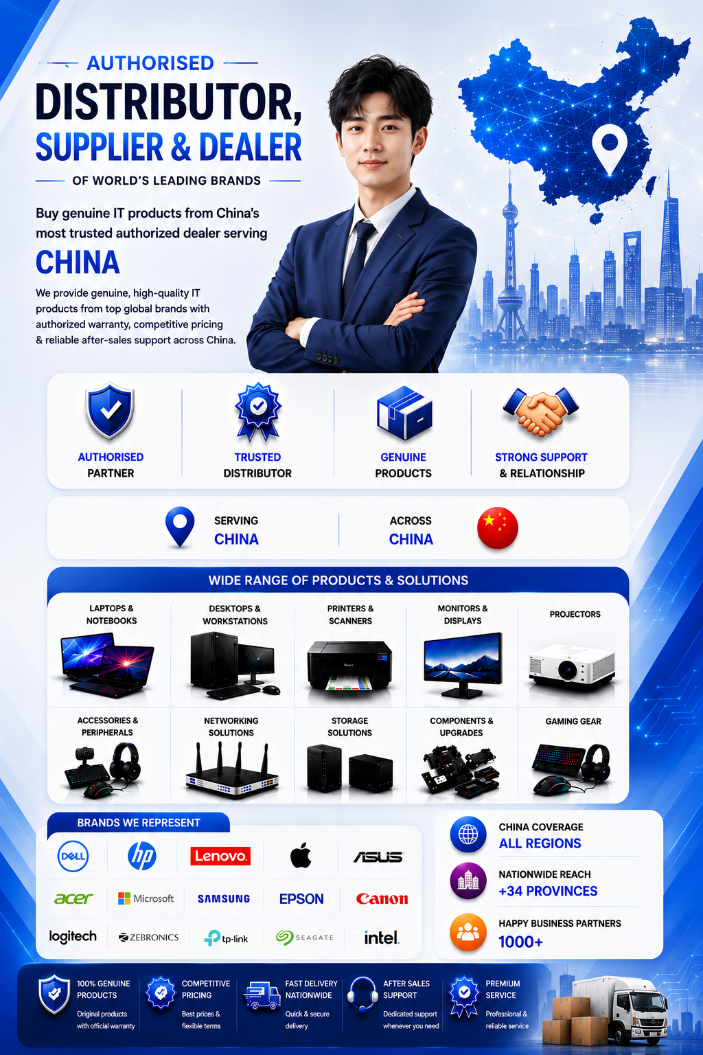 Authorized Dealers & Distributors in China - Apple, HP, Dell, Lenovo, Acer - Sunlite Systems