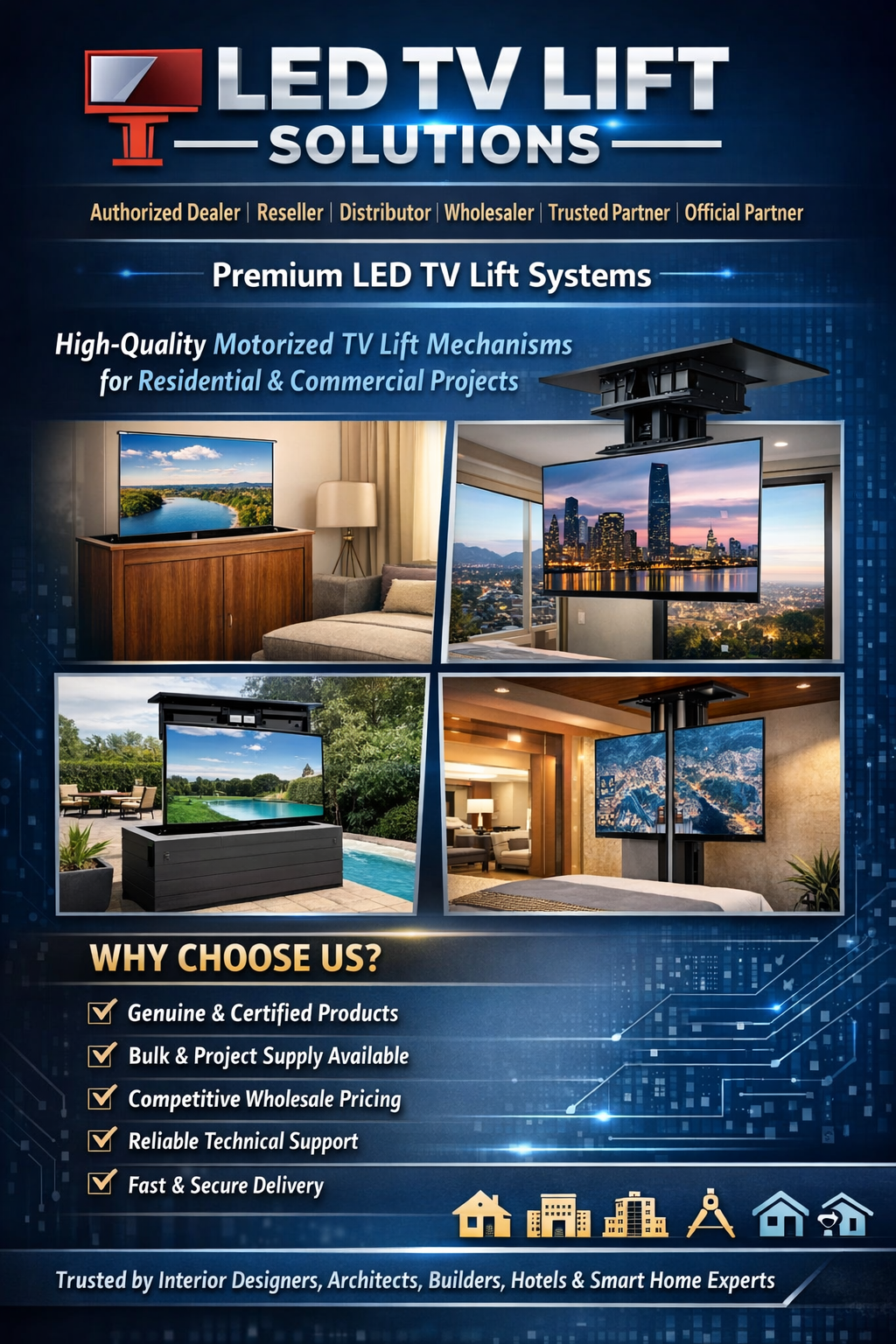 Pop-up LED TV Lift India