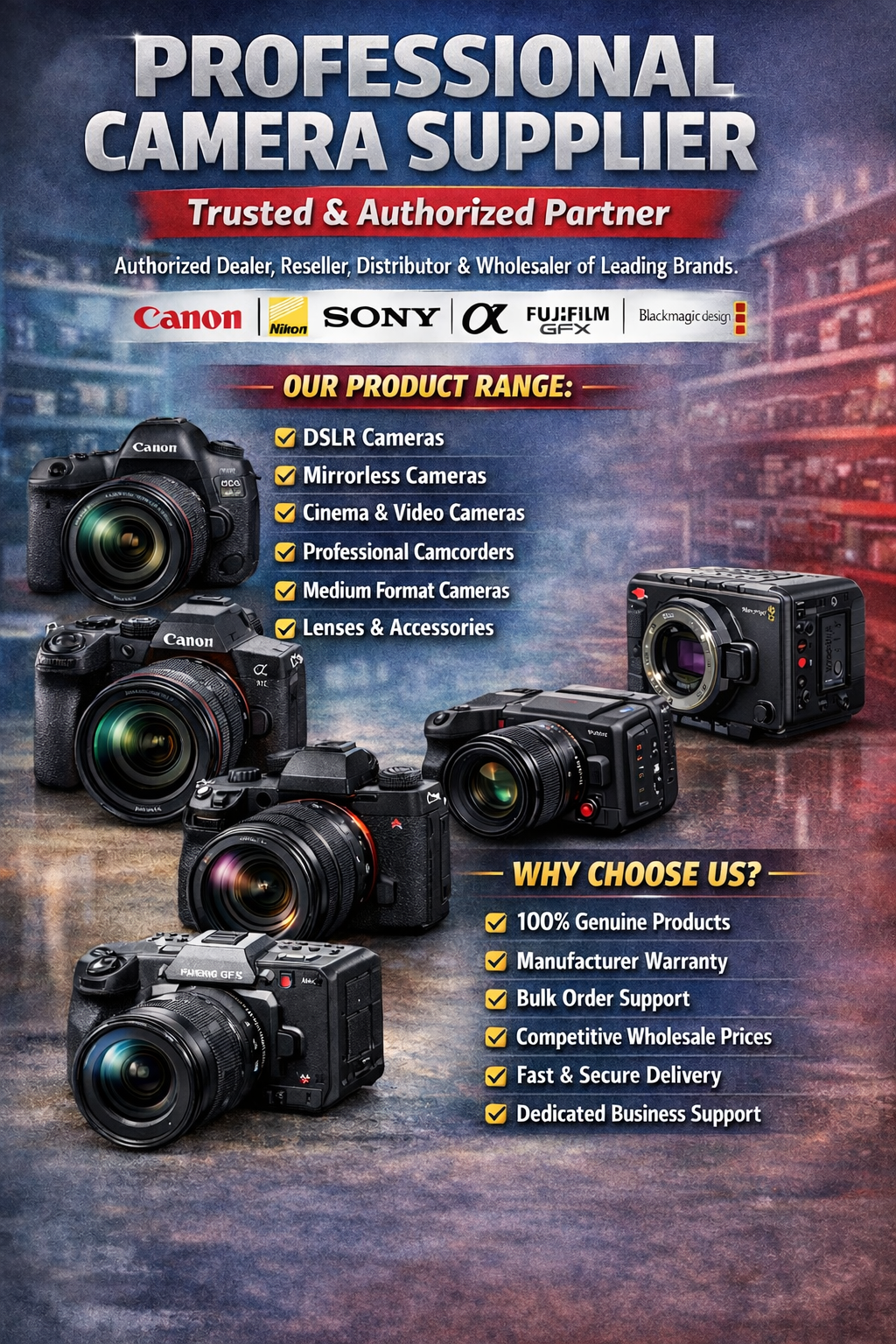 Professional Camera Dealer India